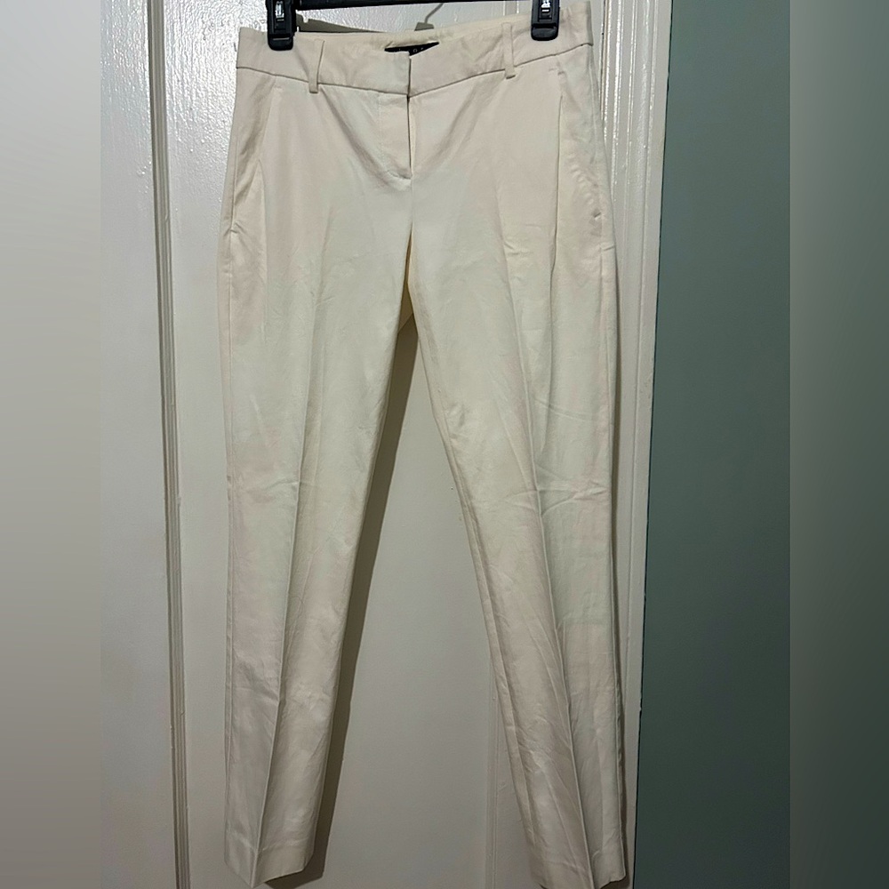 EUC Theory Women’s Elegant Cream Straight Leg Pants size 2